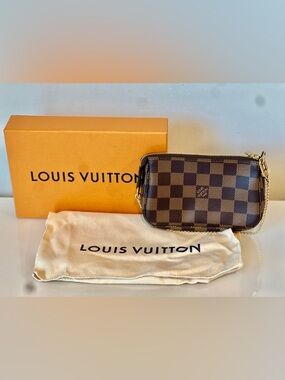 Louis Vuitton Mini Pochette Accessoires – Damier Ebene | New, Authentic